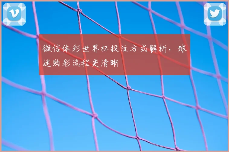 微信体彩世界杯投注方式解析,球迷购彩流程更清晰