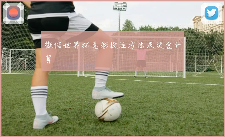 微信世界杯竞彩投注方法及奖金计算
